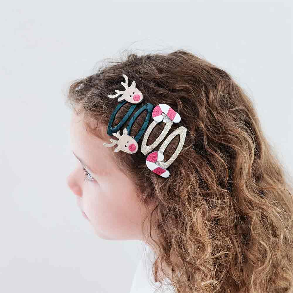 Rudolph & Candy click clack hair clips - Image 2