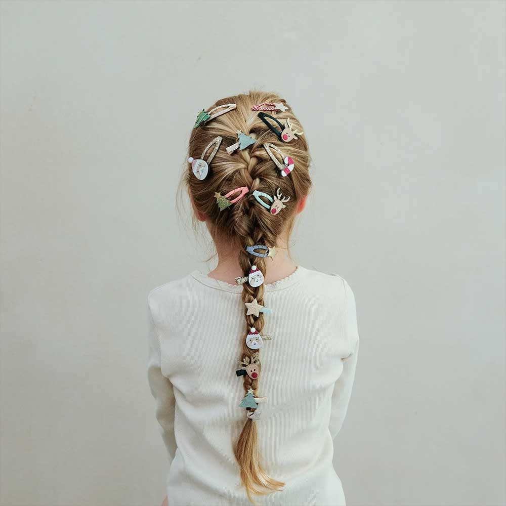 Barrettes Santa & Rudolph mini clips – Image 3
