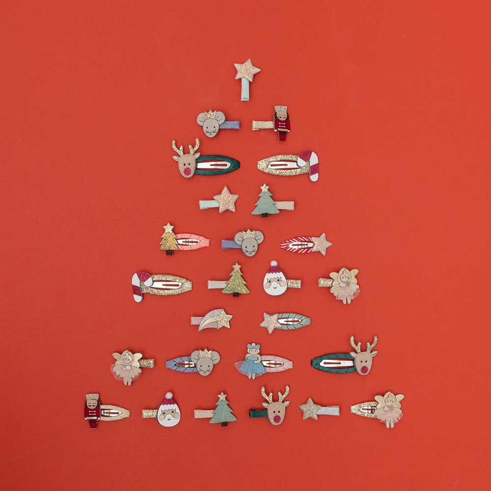 Barrettes Santa & Rudolph mini clips – Image 4