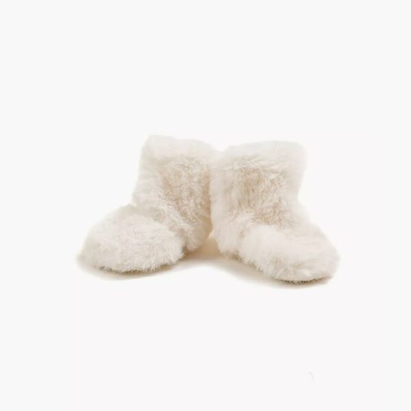 Boots en fausse fourrure écru