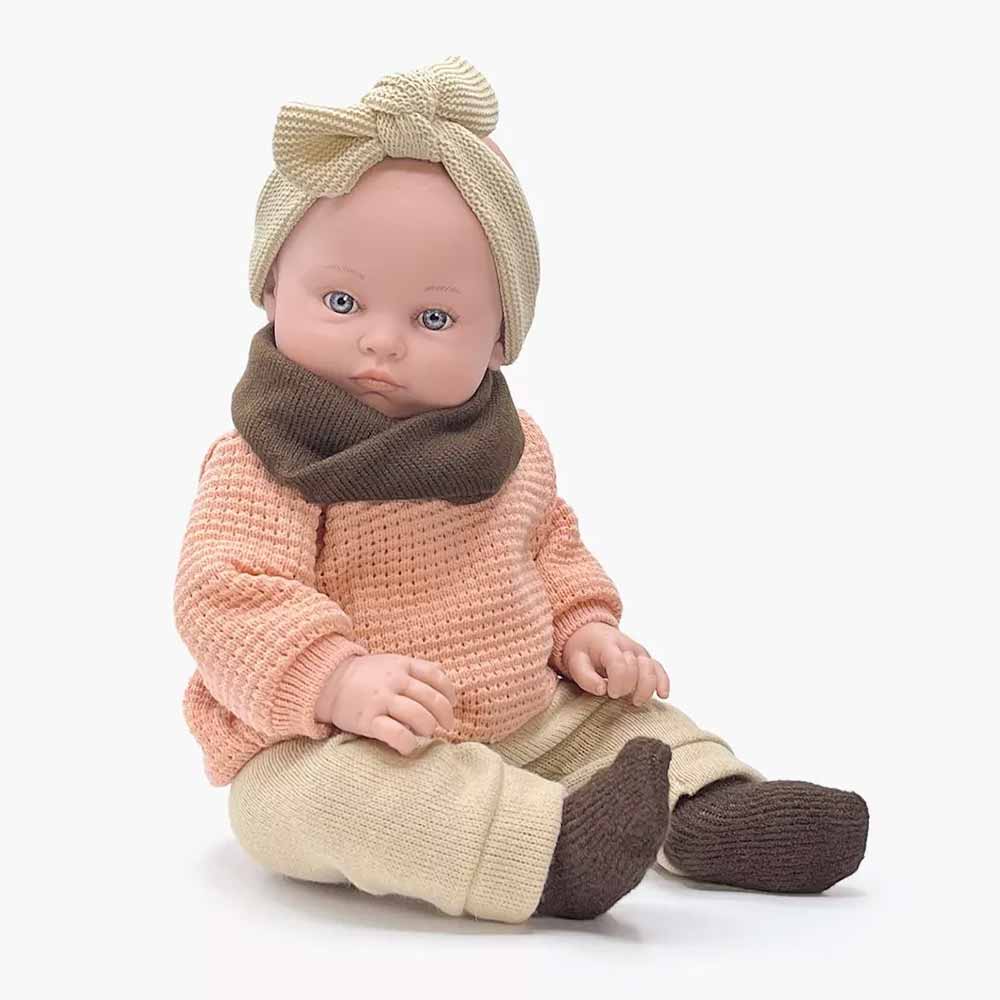 Poupon Yaelle + pull maille rose