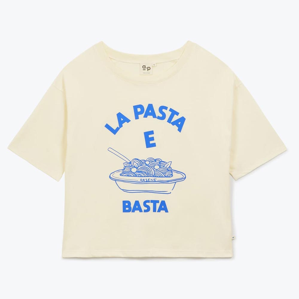 T-shirt femme Pasta e basta cobalt