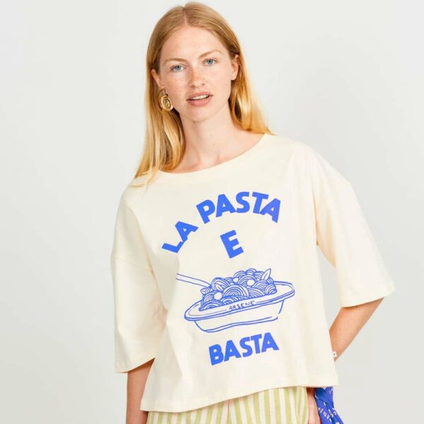 T-shirt femme Pasta e basta cobalt