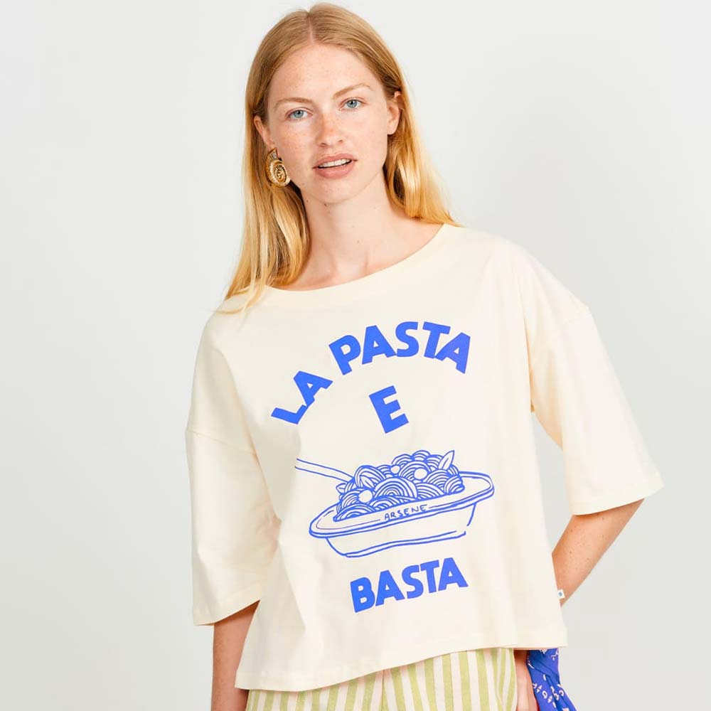 T-shirt femme Pasta e basta cobalt – Image 2