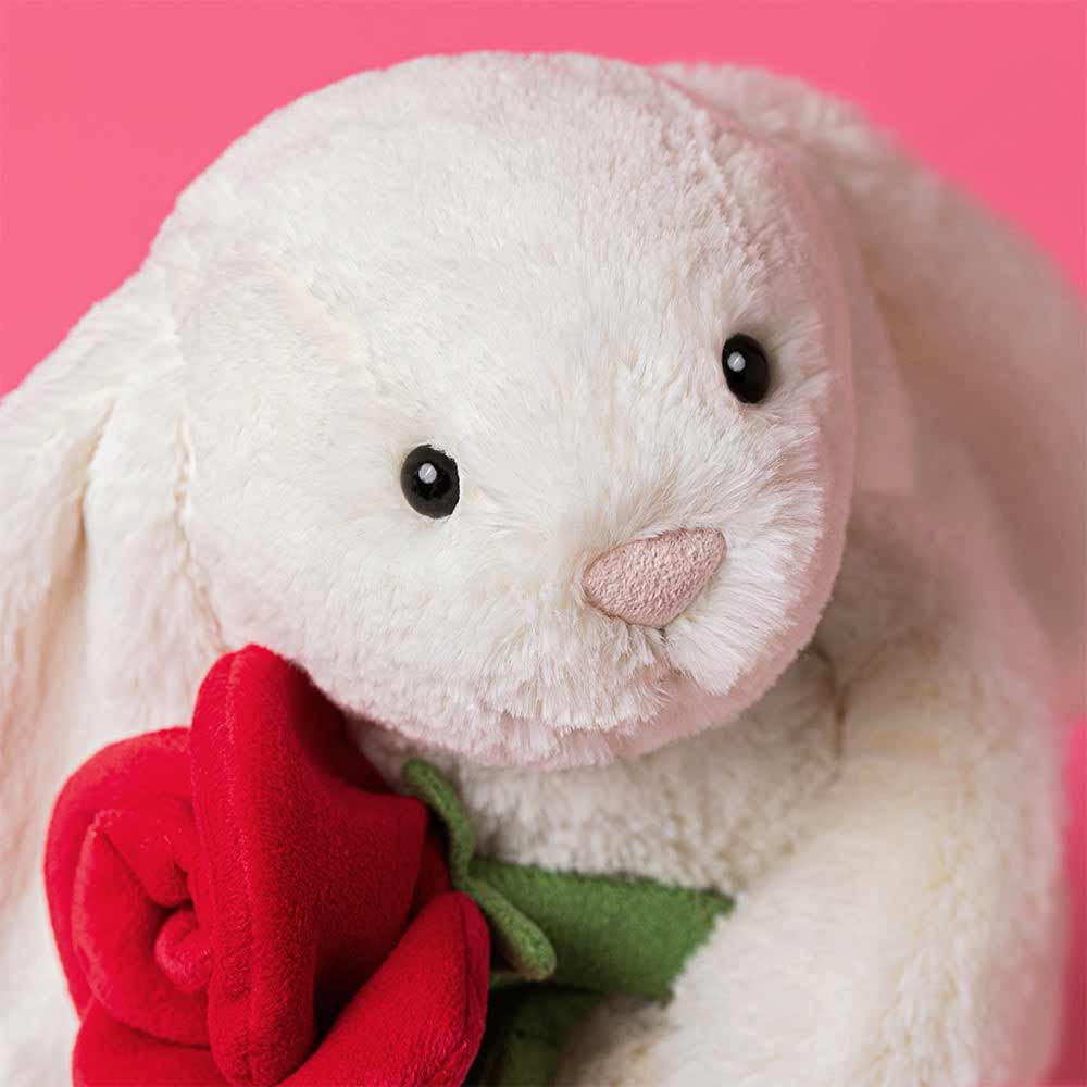 Cream Bunny with Rose – Image 2