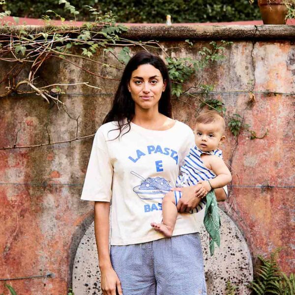 Women's T-shirt Pasta e basta cobalt