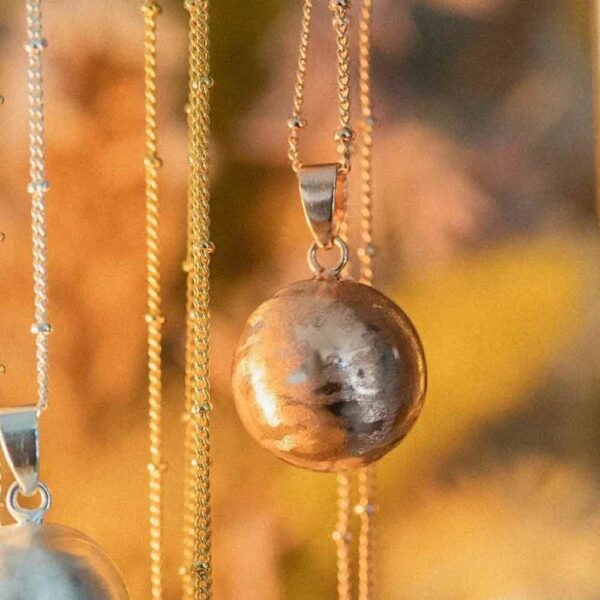 Bola de grossesse or rose brossé