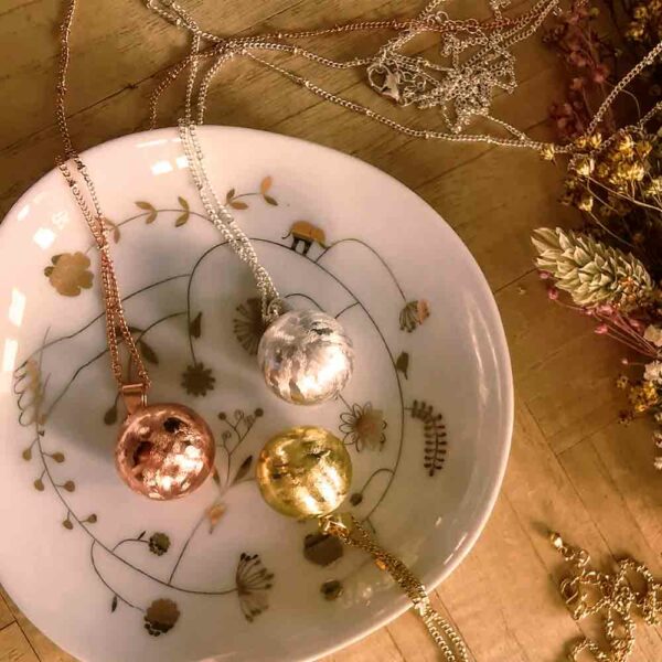 Bola de grossesse or rose brossé