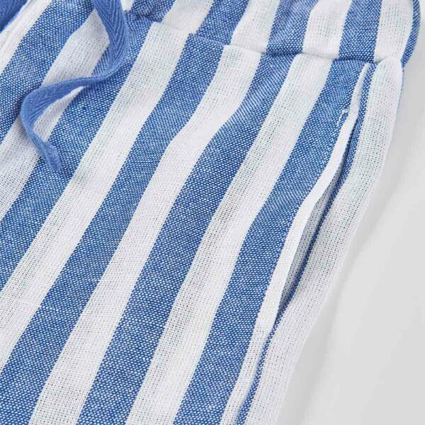 Striped linen trousers
