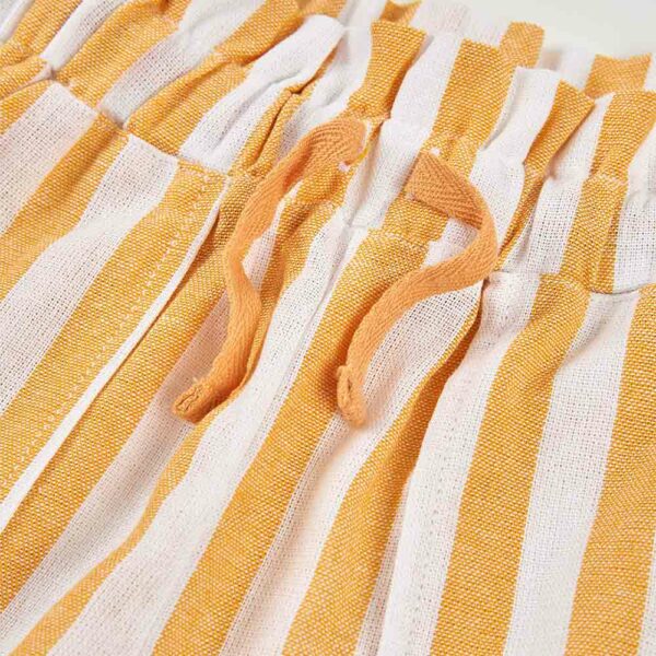 Short en lin à rayures