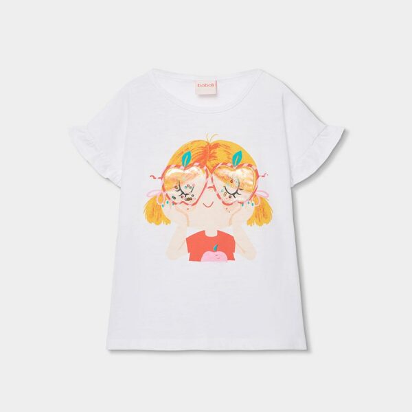 Girls' T-shirt with glasses