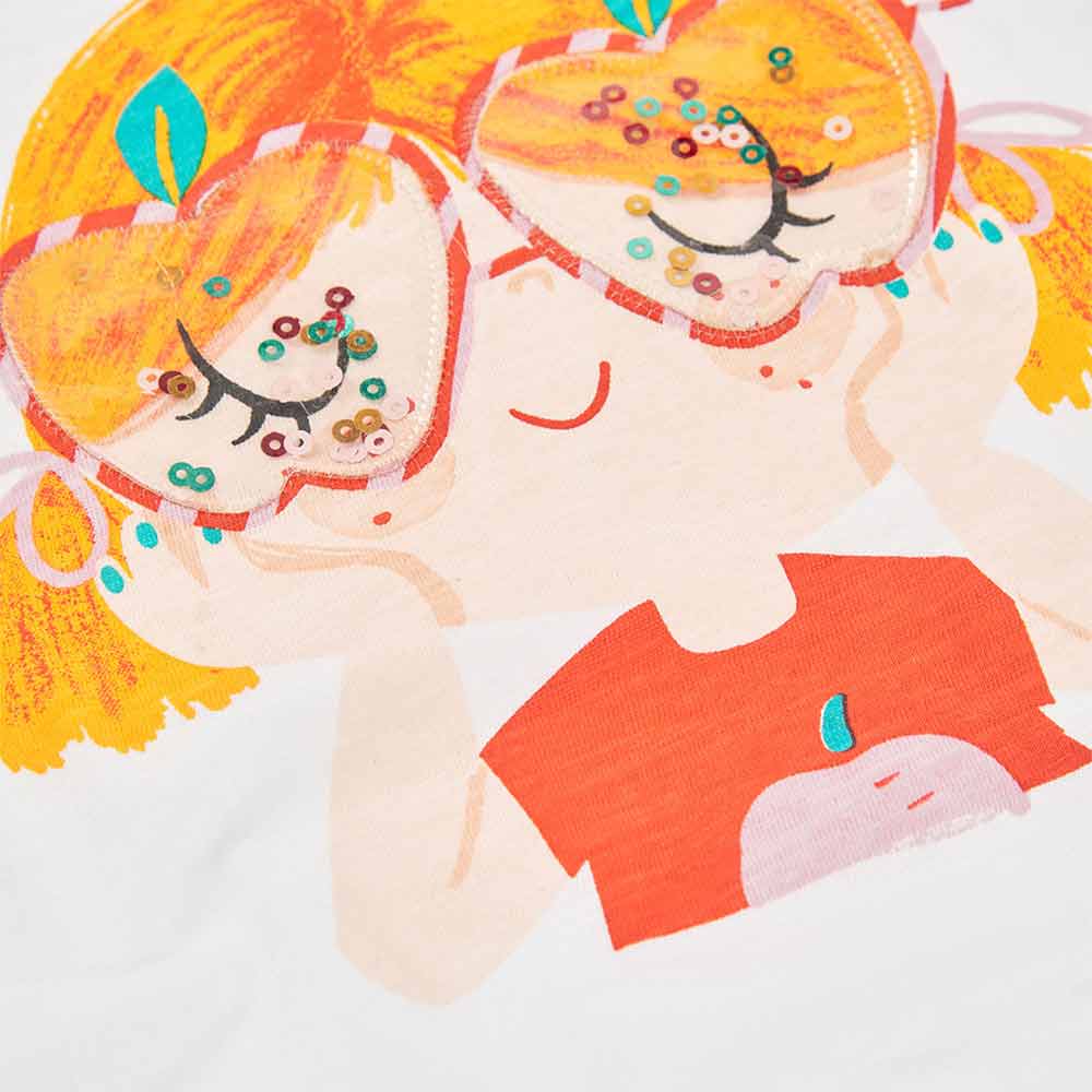 Girls' T-shirt with glasses - Image 2