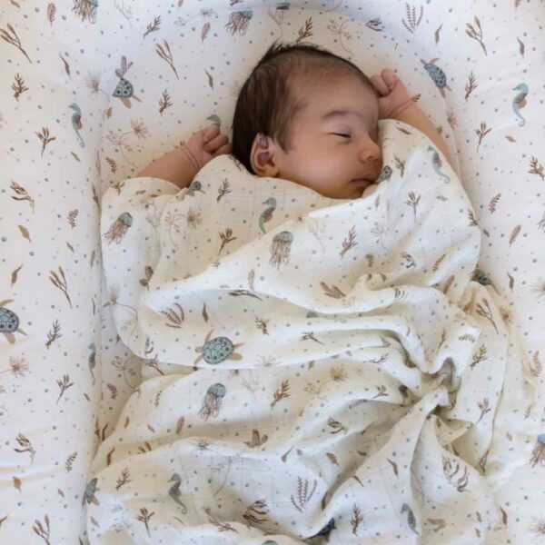 Grand lange/swaddle Sea Garden