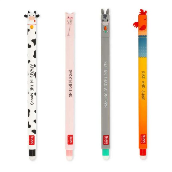 Set of 4 Erasable Pens Farm sweet
