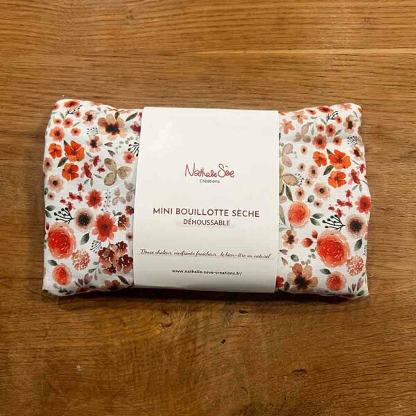 Red flowered dry hot water bottle