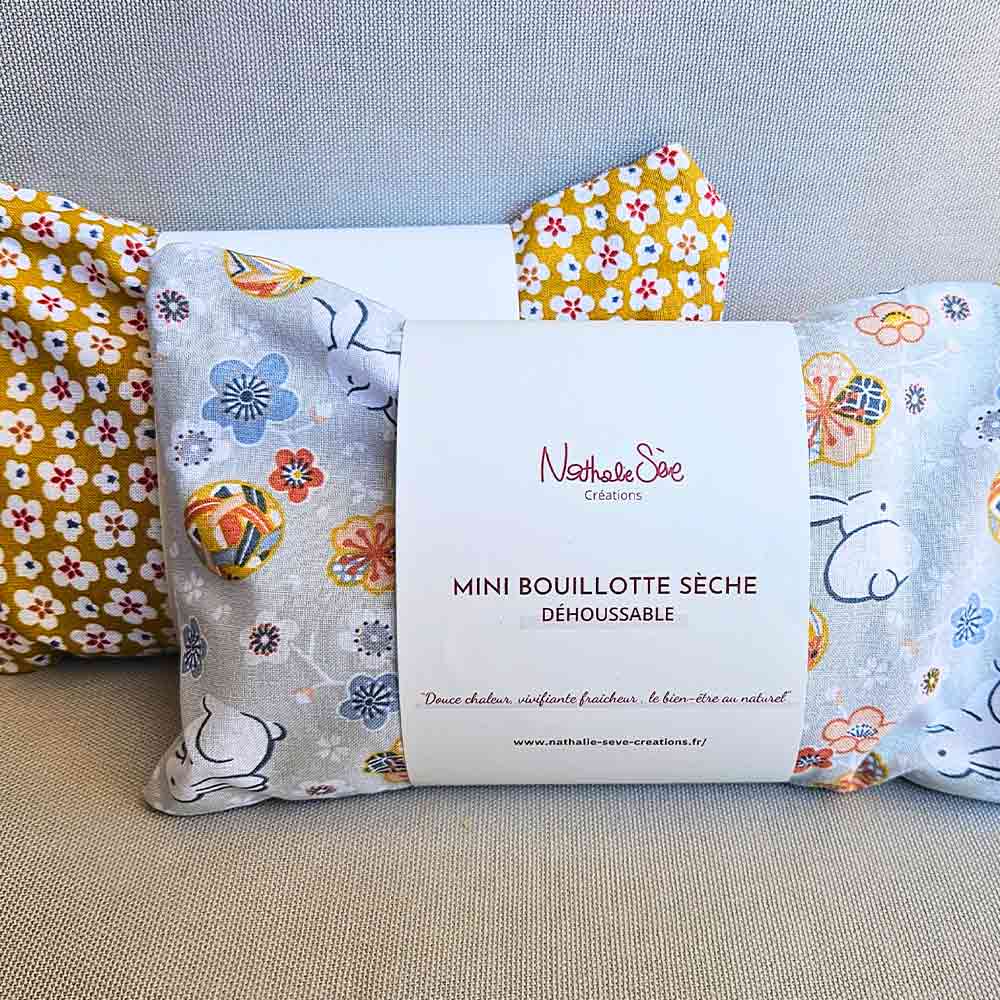 Mustard flowered dry hot water bottle - Image 4