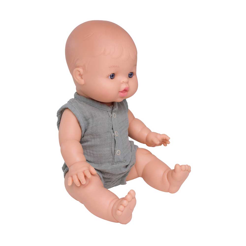 Barboteuse poupée gaze vert de gris - Image 2