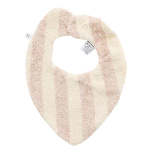 Bavoir bandana rayé galet