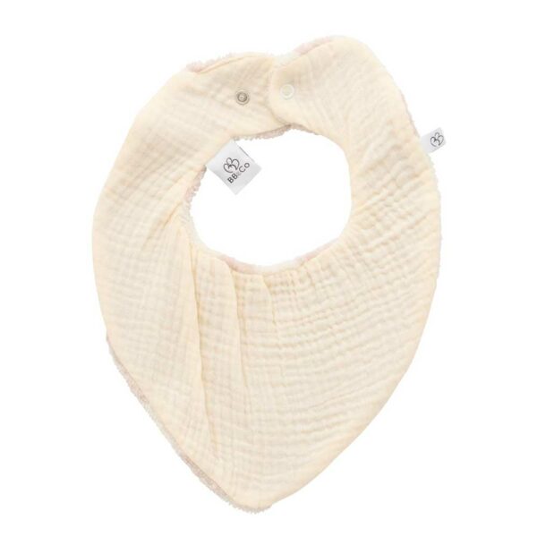 Bavoir bandana rayé galet