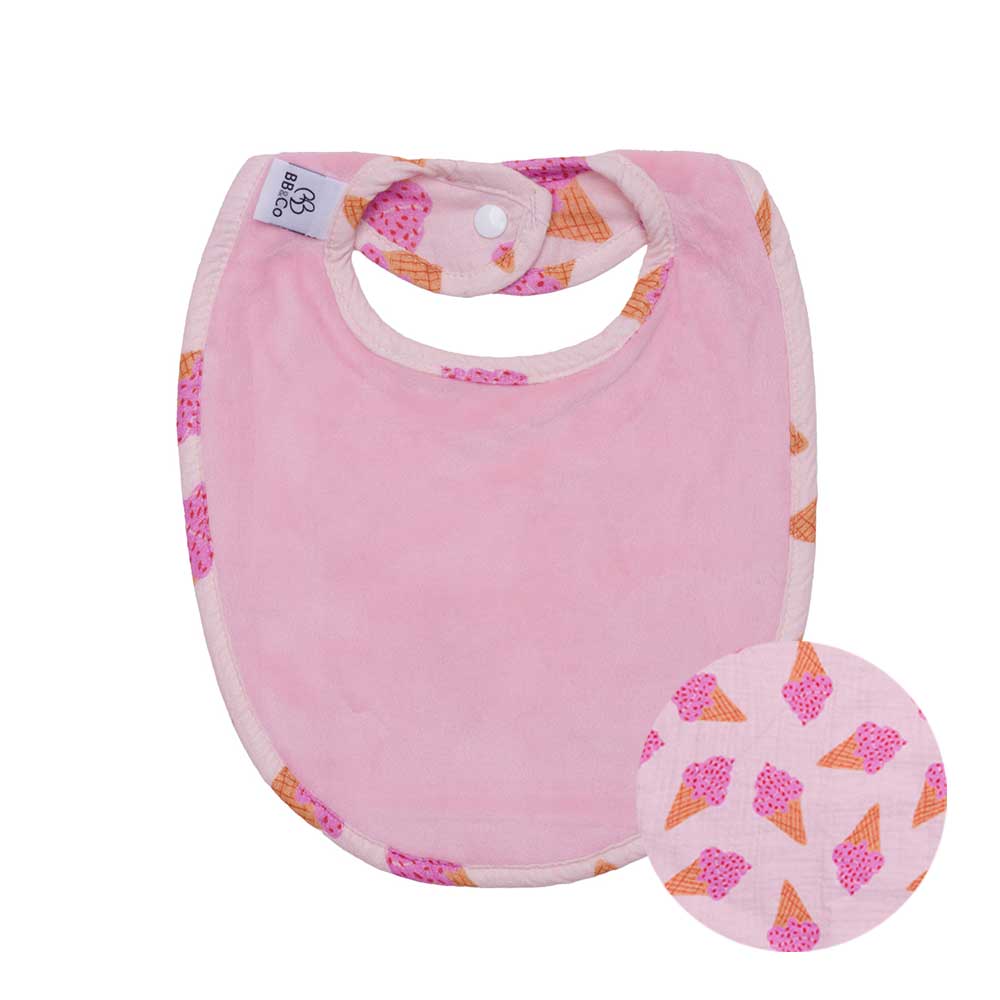 Large reversible ice cream cone bib