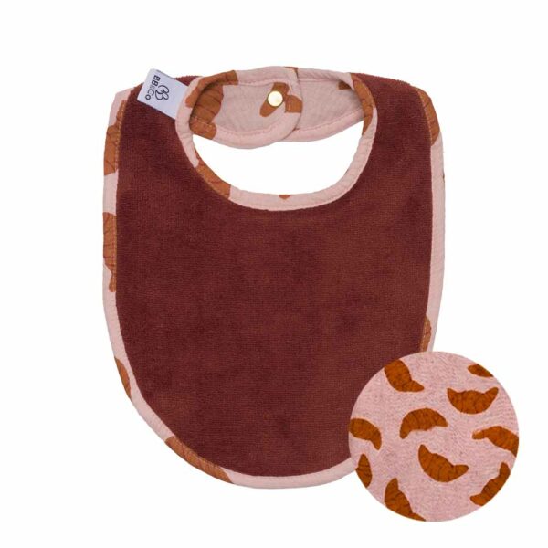 Large reversible crescent bib