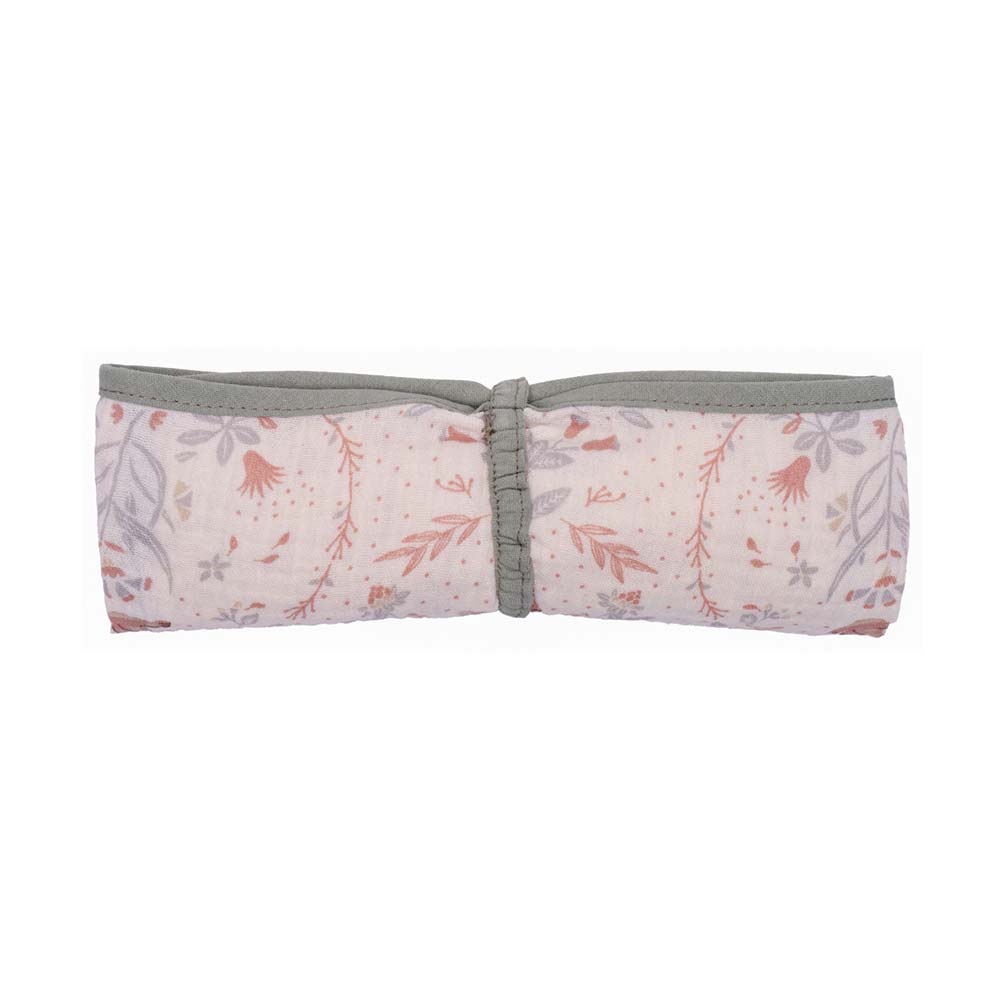 Gauze swaddle enchanted garden/verdigris