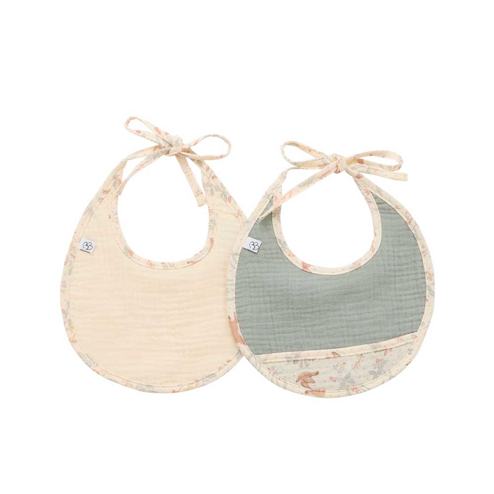 Enchanted Garden Birth Bibs x2