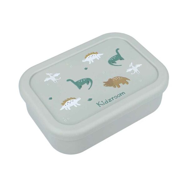 Lunch box silicone dino vert