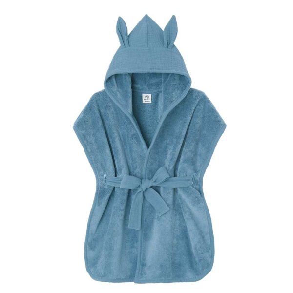 Peignoir bambou/gaze pierre bleue