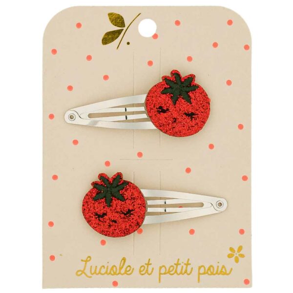 Tomi the tomato hair clips (pair)
