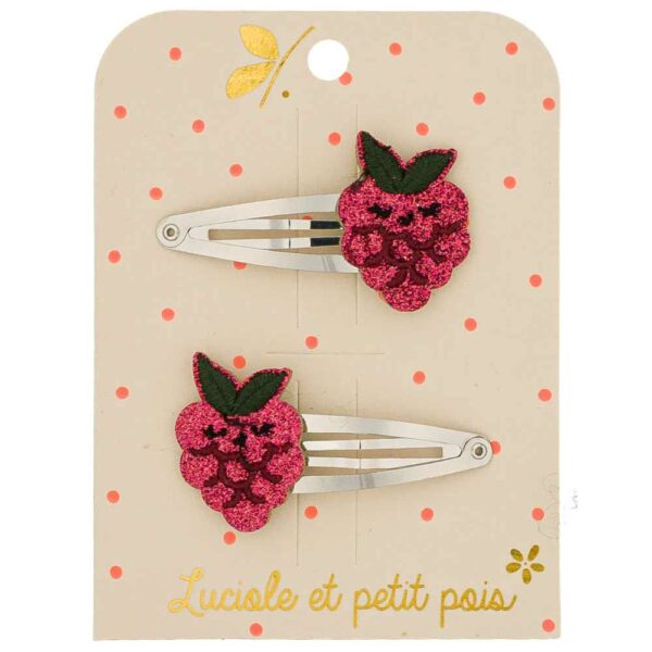 Berry the Raspberry Hair Clips (Pair)