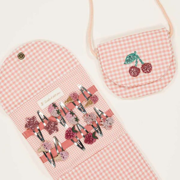 Raspberry Bubble Star Hair Clips (Pair)