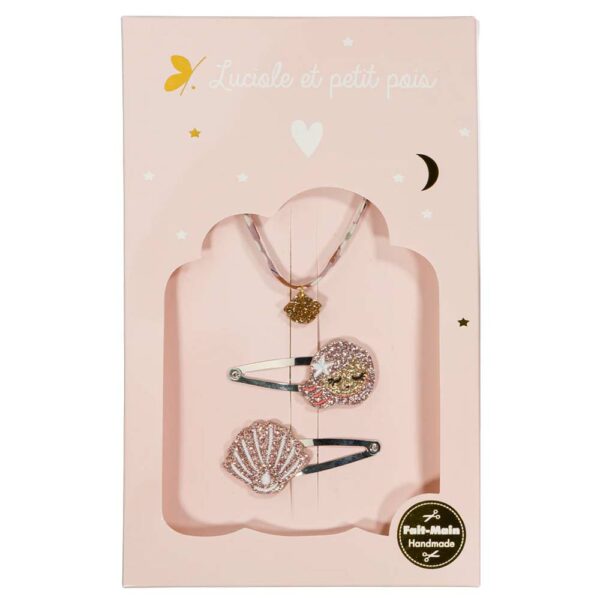 Coffret barrettes et bracelet Pearly