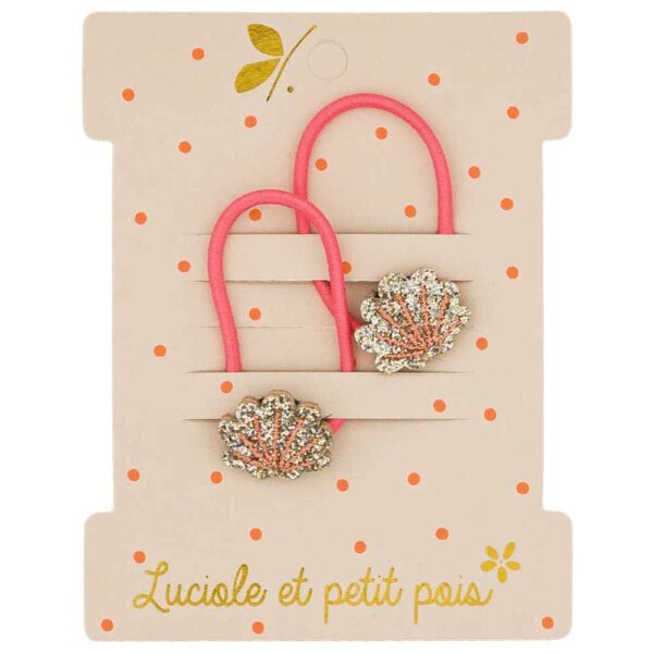 Mini seashell elastics (pair)