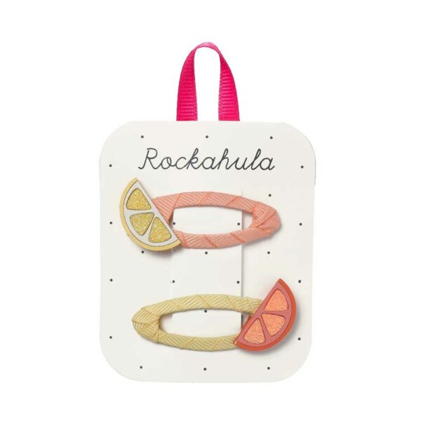 Barrettes Citrus Slice Glitter