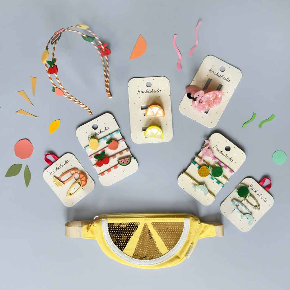 Citrus Slice Glitter Hair Clips - Image 2