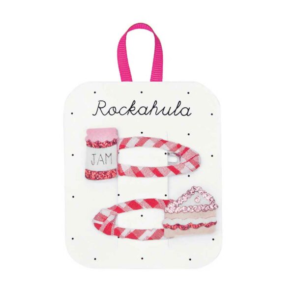 Barrettes Jam and Cake Gingham Clips