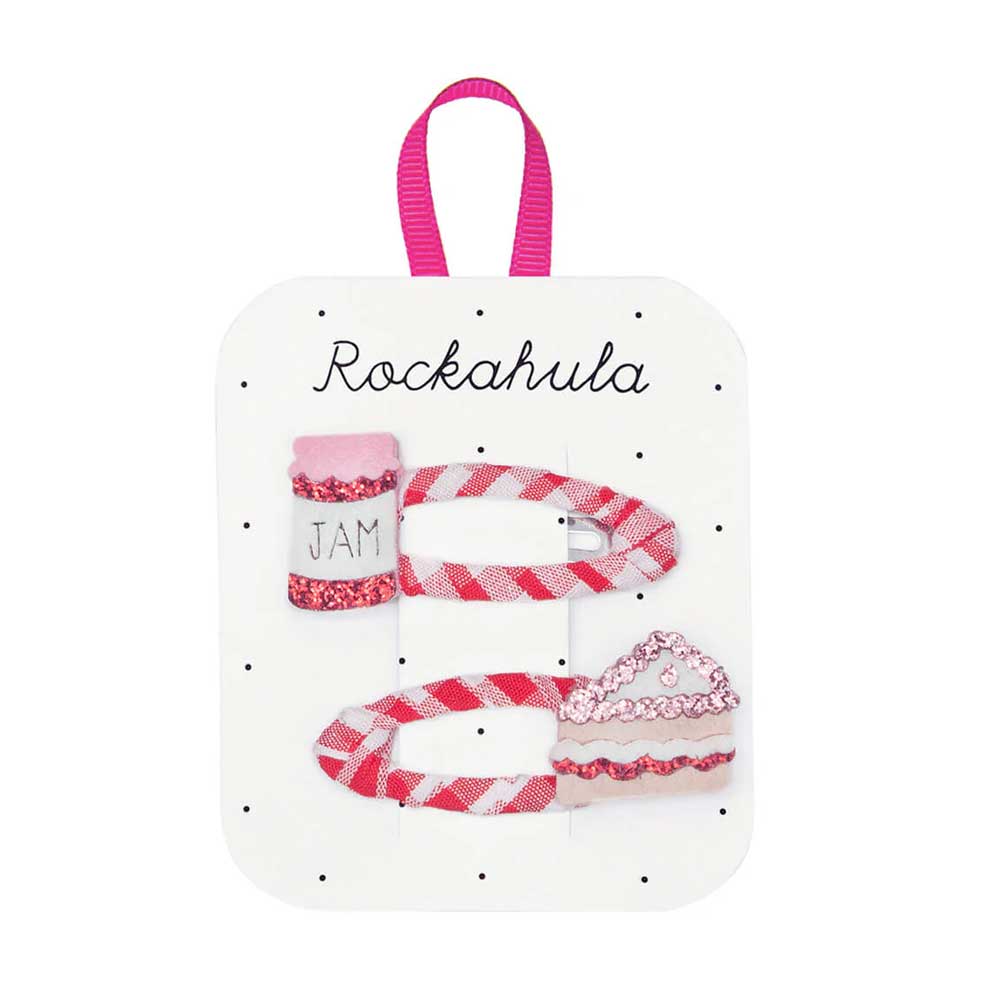 Barrettes Jam and Cake Gingham Clips
