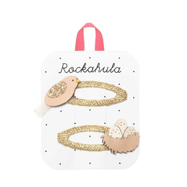 Barrettes Little Bird and Nest Clips