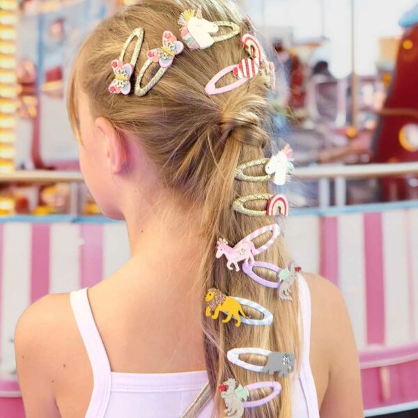 Barrettes Party Animal Stripy Clips