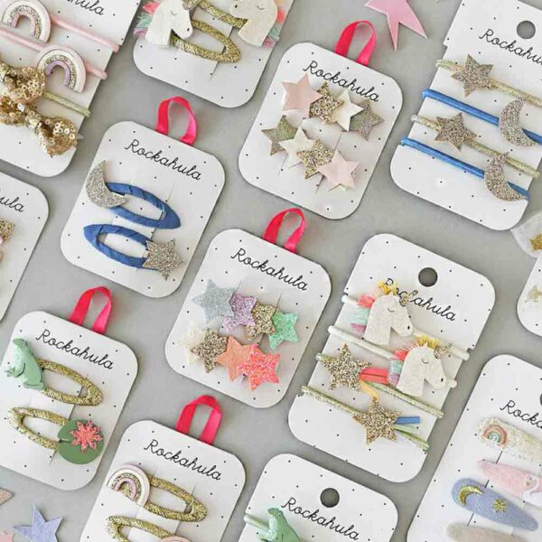 Barrettes Rainbow Shimmer Star Clips