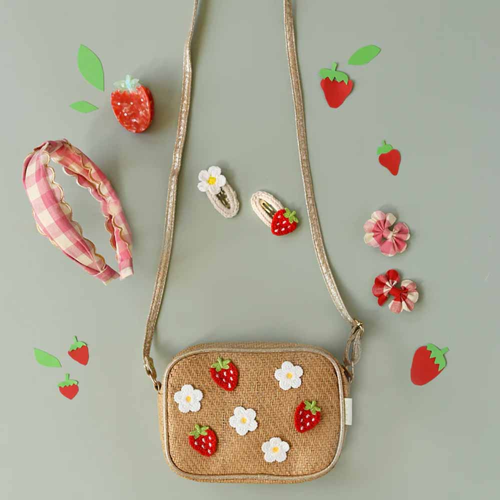 Barrettes Crochet Daisy and Strawberry Clips - Image 3