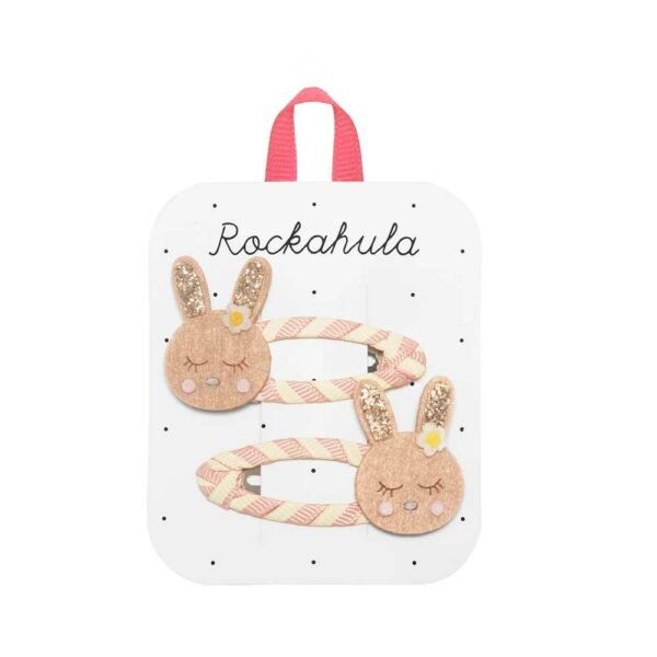 Barrettes Stripy Bunny Clips