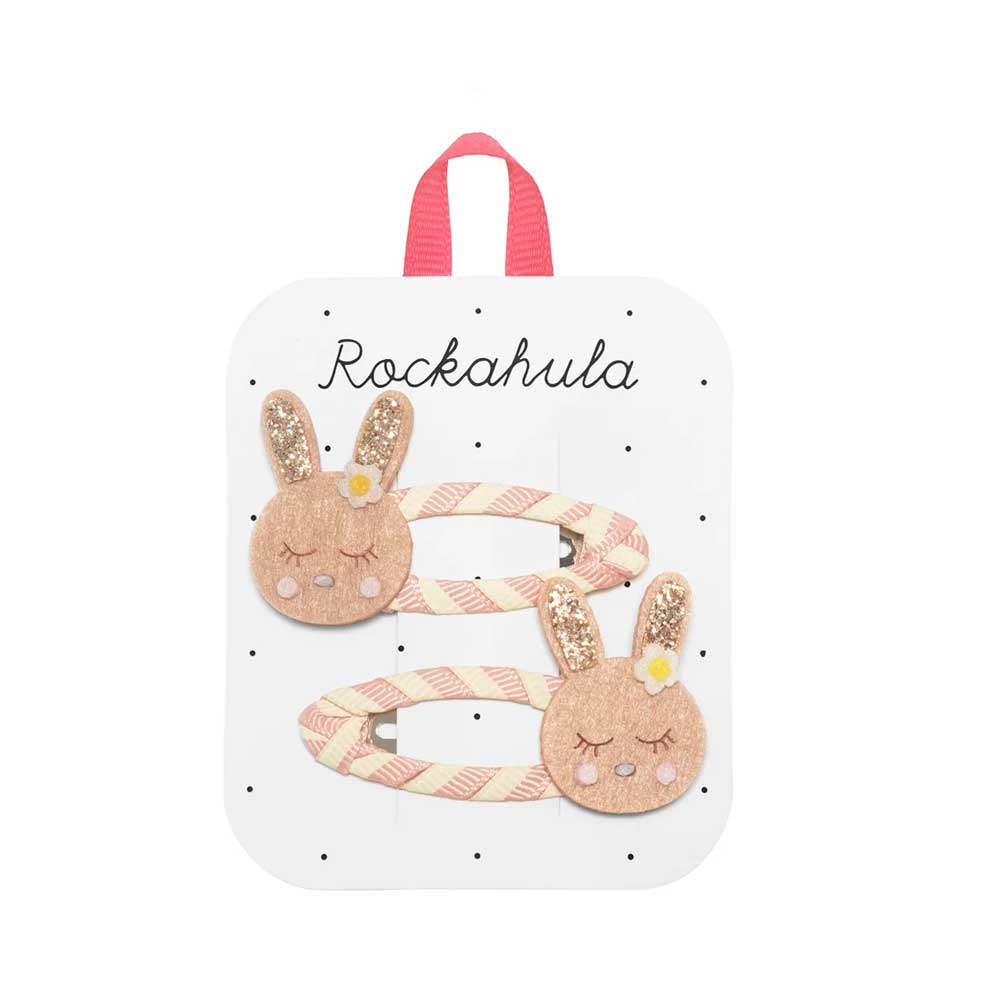 Barrettes Stripy Bunny Clips