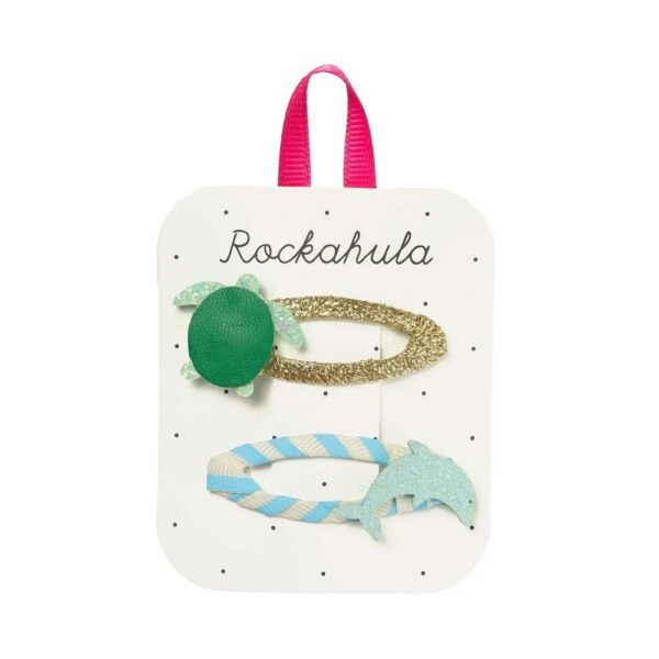 Barrettes Turtle and Dolfin Clips