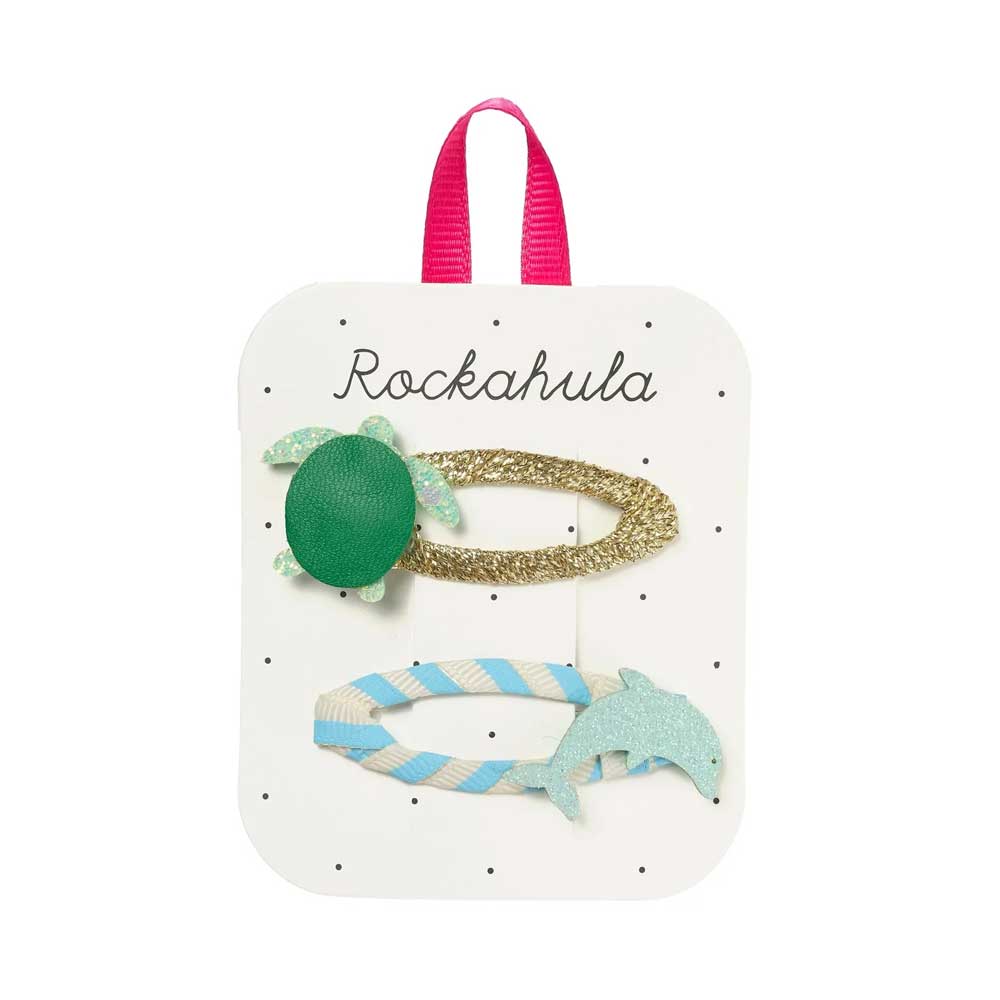 Barrettes Turtle and Dolfin Clips
