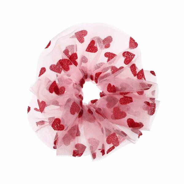 Sweet Hearts Tulle Scrunchie