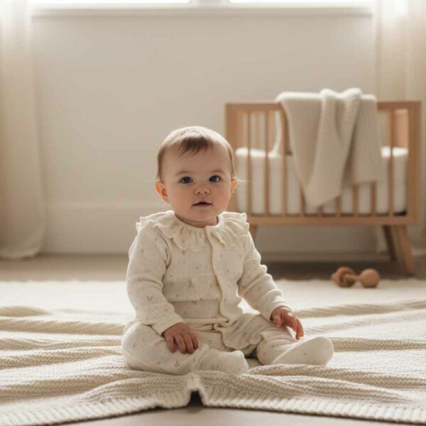 Combinaison bébé fleurie