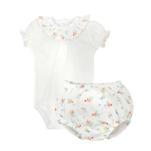 Seafood bodysuit + bloomer set