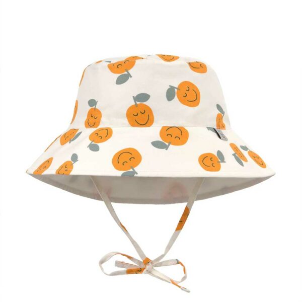 Chapeau Bucket anti-UV réversible Orange